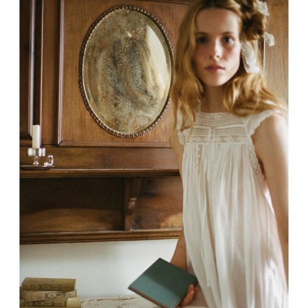 Doen Dashwood Nightgown in Salt | Loungewear | Coveti, view 2