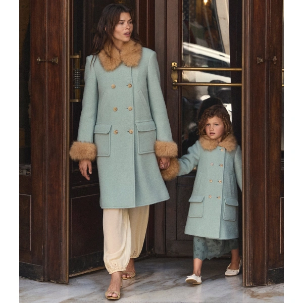 Doen Deneuve Coat in Brighton Fog | Coats | Coveti, view 4