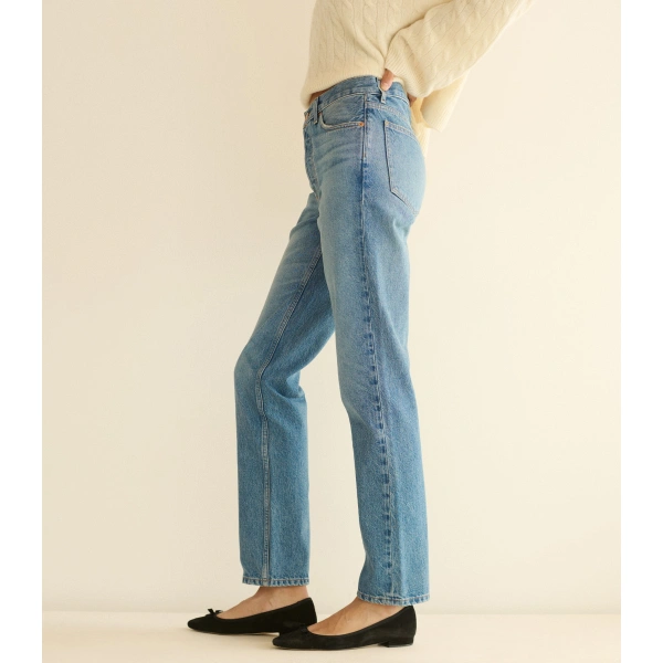 Doen Diana Mid Rise Jean in Marville Wash | Jeans | Coveti, view 5