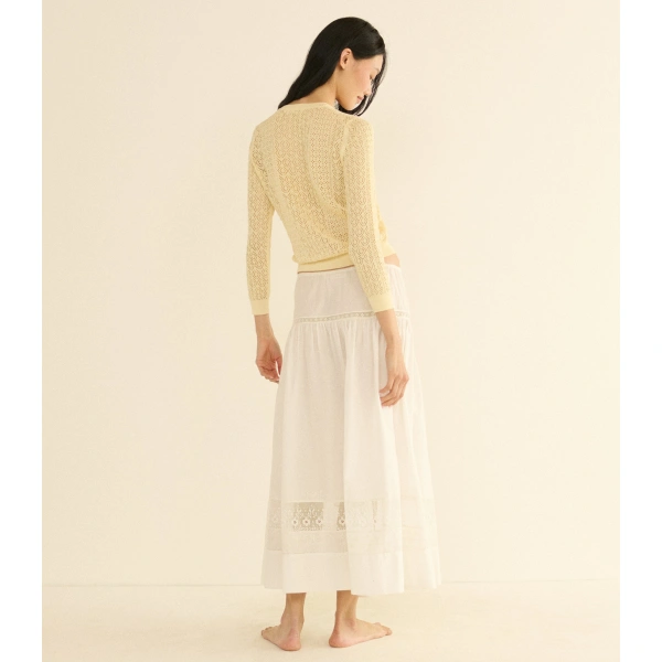 Doen Diane Cardigan in Vanilla | Cardigans | Coveti, view 6