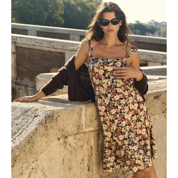 Doen Donielle Dress in Wildflower Bramble | Midi Dresses | Coveti, view 3