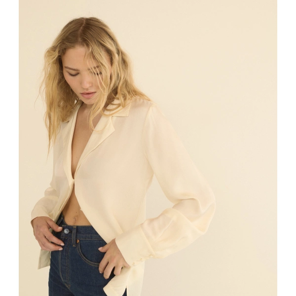 Doen Dorsia Top in Sea Salt | Blouses | Coveti, view 4