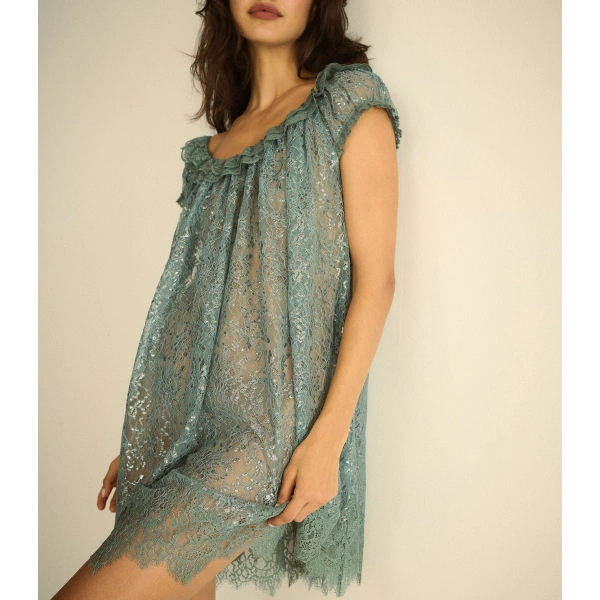 Doen Edie Dress in Moondust | Mini Dresses | Coveti, view 2