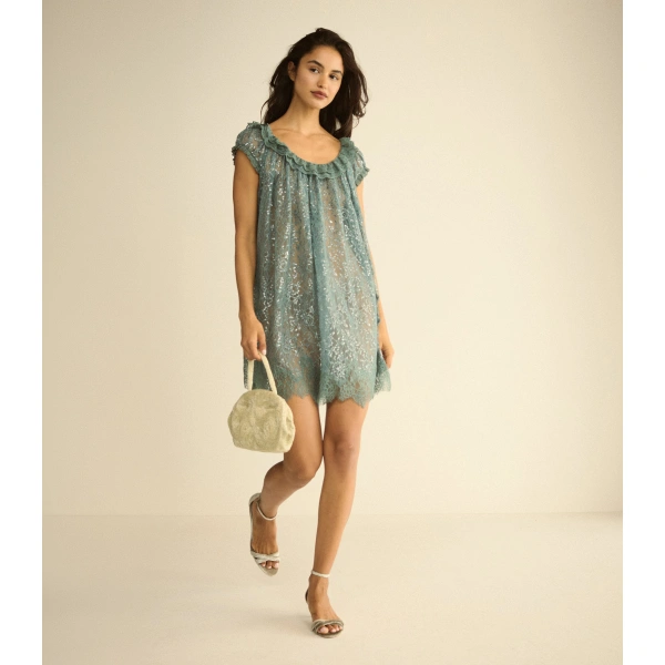 Doen Edie Dress in Moondust | Mini Dresses | Coveti, view 4