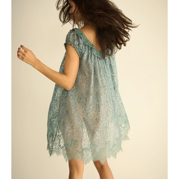 Doen Edie Dress in Moondust | Mini Dresses | Coveti, view 6