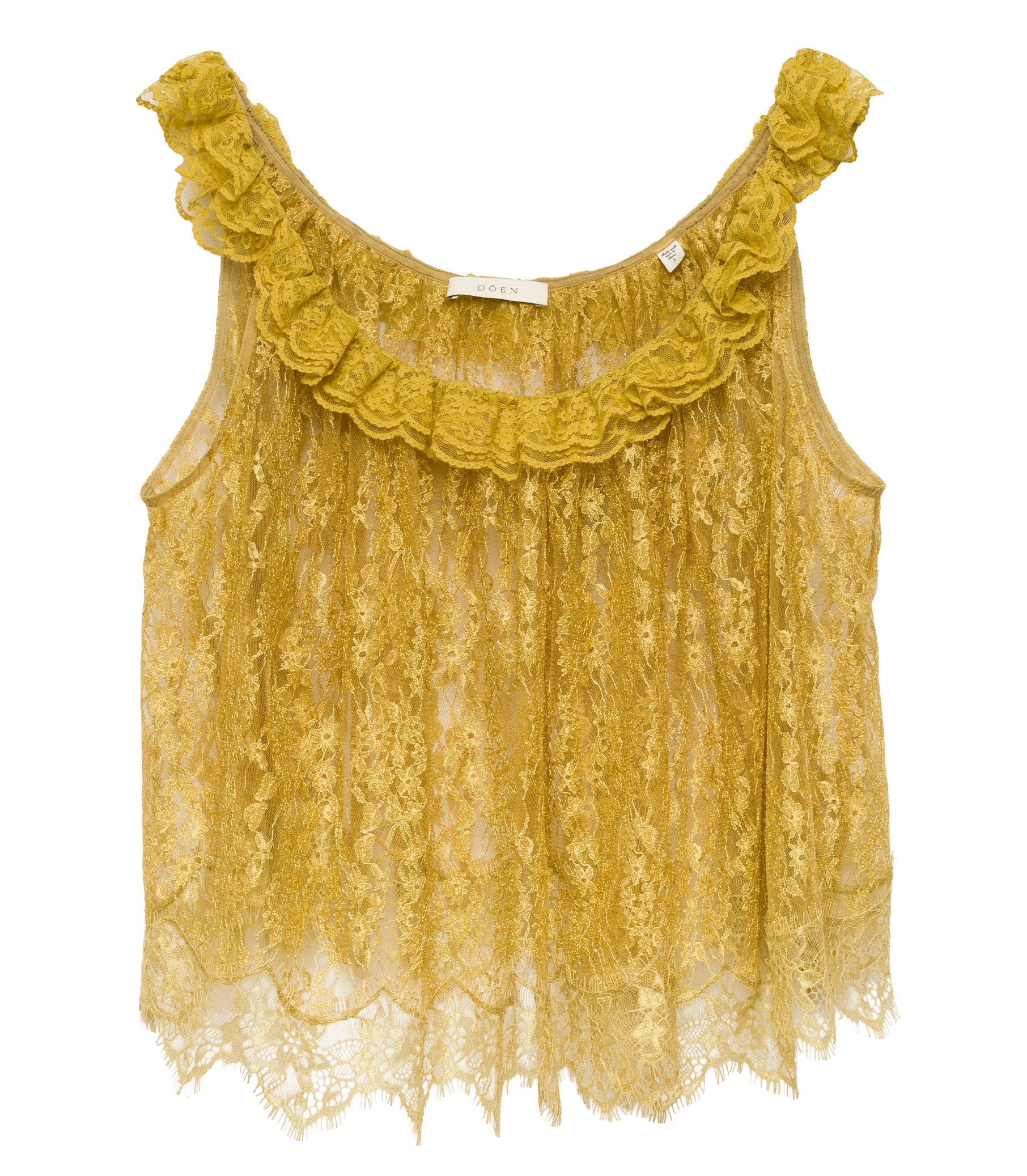 Doen Elane Top in Antique Gold Doen Elane Top in Antique Gold | Lace Tops | Coveti