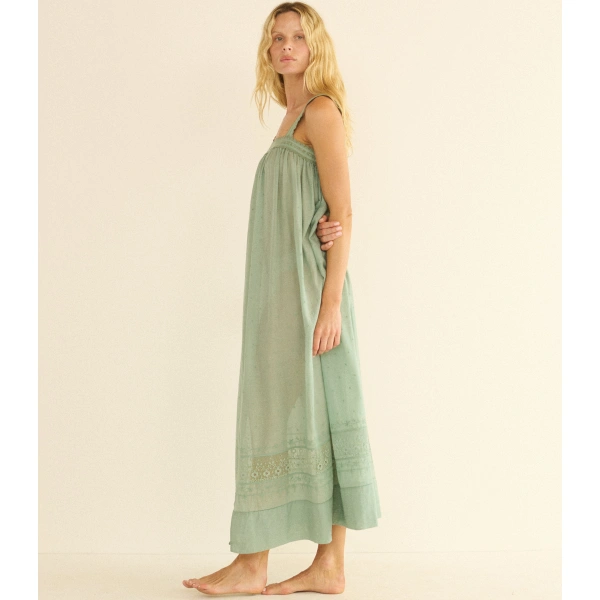 Doen Elarie Dress in Aloe | Maxi Dresses | Coveti, view 2
