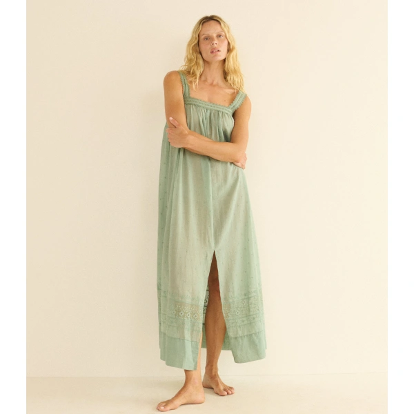 Doen Elarie Dress in Aloe | Maxi Dresses | Coveti, view 3