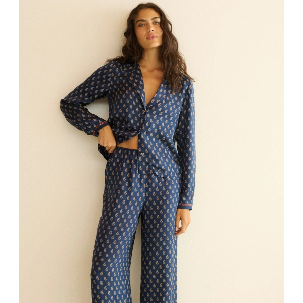 Doen Elene Top in Bleu Taormina Paisley | Blouses | Coveti, view 3