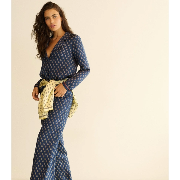 Doen Elene Top in Bleu Taormina Paisley | Blouses | Coveti, view 4