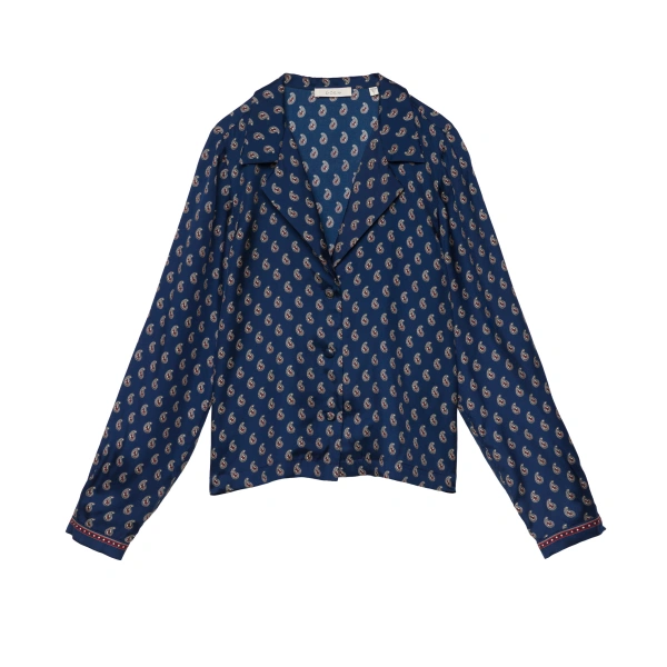 Elene Top in Bleu Taormina Paisley
