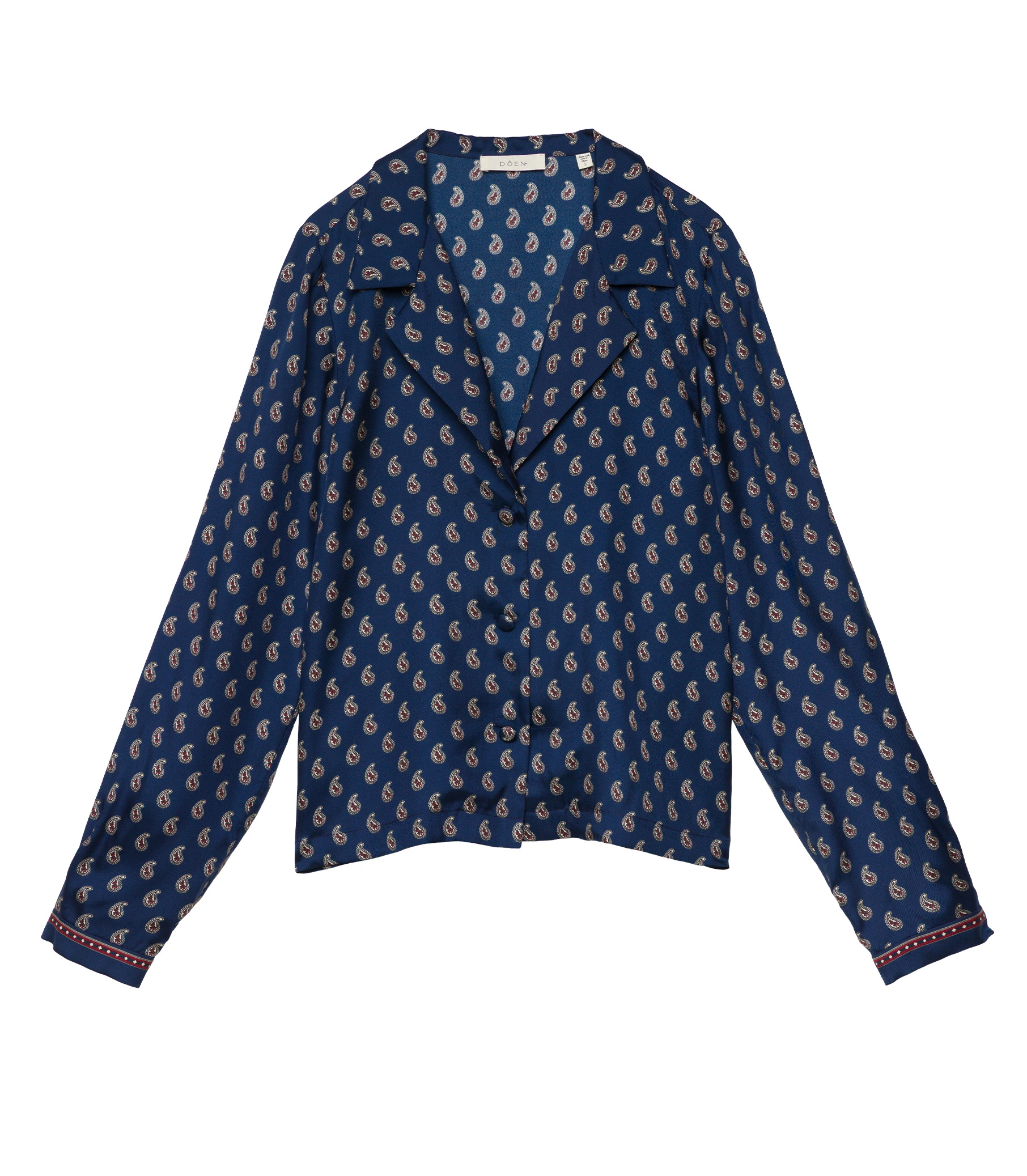Doen Elene Top in Bleu Taormina Paisley Doen Elene Top in Bleu Taormina Paisley | Blouses | Coveti