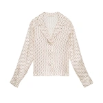 Doen Elene Top in Crème Portia Dot | Blouses | Coveti