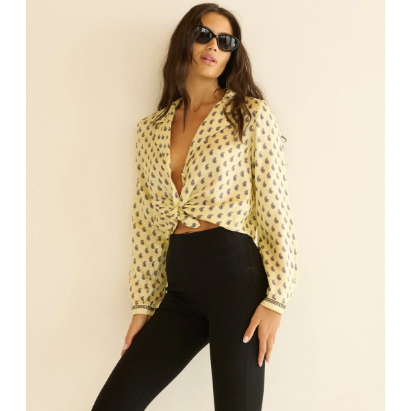 Doen Elene Top in Sunlight Taormina Paisley | Blouses | Coveti, view 6
