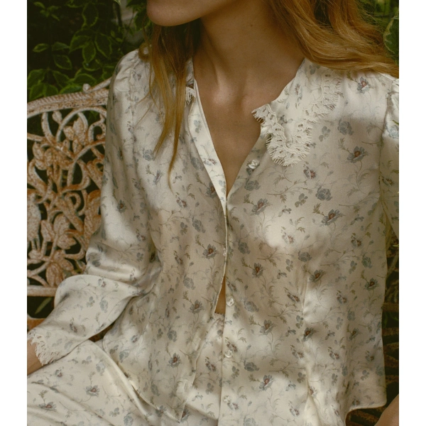 Doen Elianne Top in Camellia Bloom | Pyjamas | Coveti, view 2