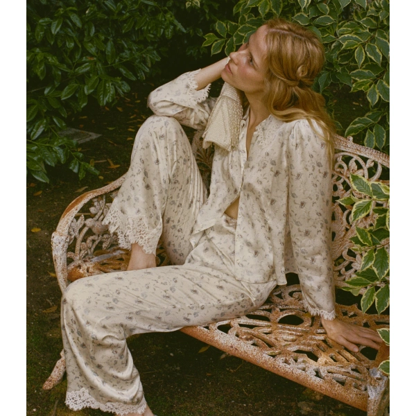Doen Elianne Top in Camellia Bloom | Pyjamas | Coveti, view 3