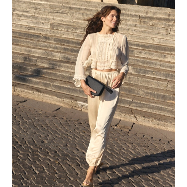Doen Elodine Top in Sea Salt | Blouses | Coveti, view 3