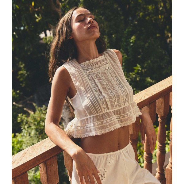Doen Elonie Top in Jasmine | Blouses | Coveti, view 3