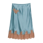 Doen Elowette Skirt in Deep Aquamarine | Midi Skirts | Coveti
