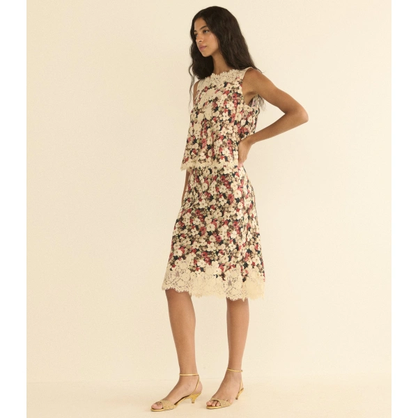 Doen Elowette Skirt in Wildflower Bramble | Midi Skirts | Coveti, view 6