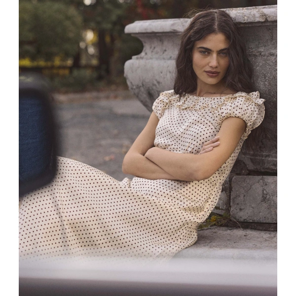 Doen Emerence Dress in Crème Portia Dot | Maxi Dresses | Coveti, view 2
