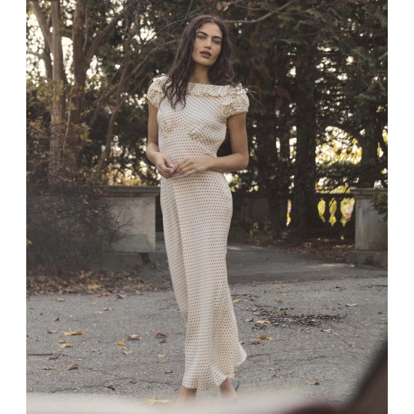 Doen Emerence Dress in Crème Portia Dot | Maxi Dresses | Coveti, view 4