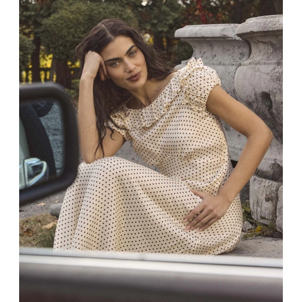 Doen Emerence Dress in Crème Portia Dot | Maxi Dresses | Coveti, view 5