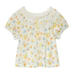 Doen Emile Top in Dahlia Floral | Blouses | Coveti