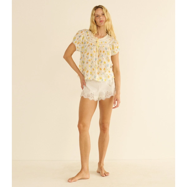 Doen Emile Top in Dahlia Floral | Blouses | Coveti, view 3
