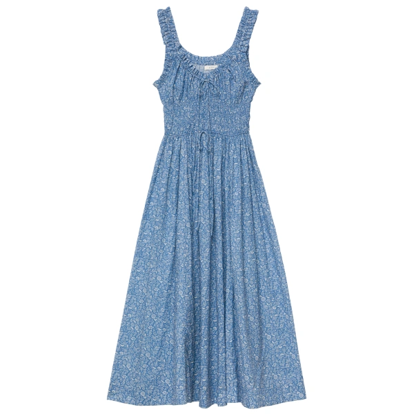 Emmaretta Dress in Blue Garden Bloom