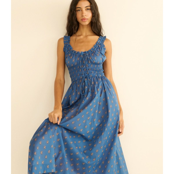 Doen Emmaretta Dress in Eartha Paisley | Midi Dresses | Coveti, view 2