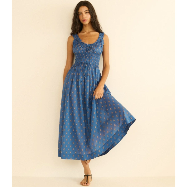 Doen Emmaretta Dress in Eartha Paisley | Midi Dresses | Coveti, view 4