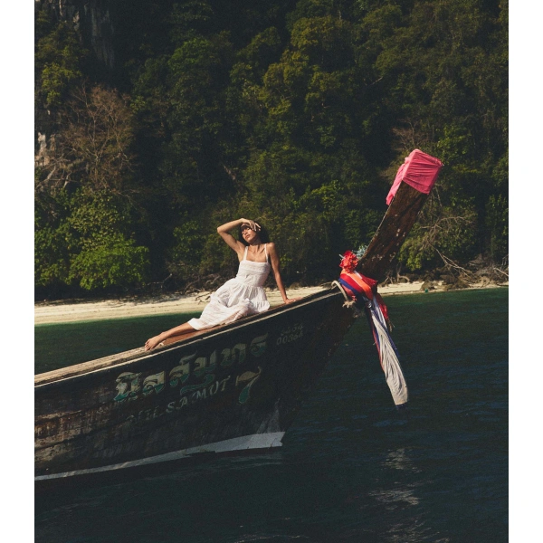 Doen Esmée Dress in Salt | Midi Dresses | Coveti, view 5