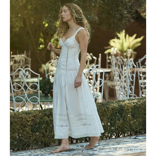 Doen Esperance Dress in Salt | Midi Dresses | Coveti, view 2