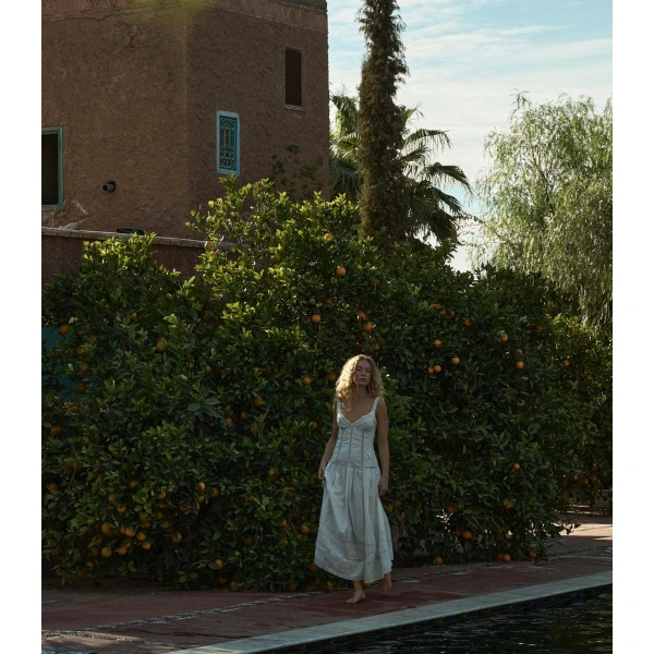 Doen Esperance Dress in Salt | Midi Dresses | Coveti, view 6