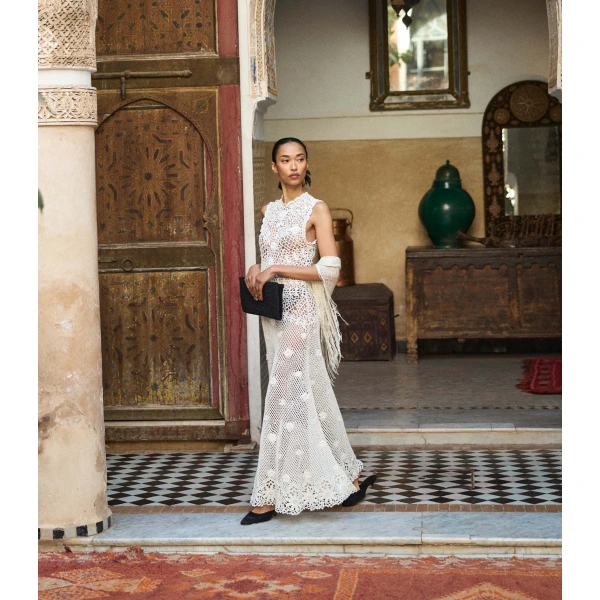 Doen Evangeline Dress in Pearl | Midi Dresses | Coveti, view 2
