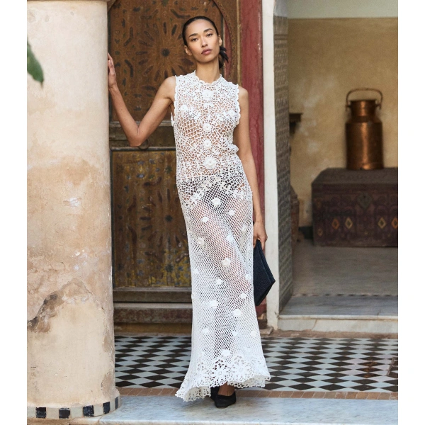 Doen Evangeline Dress in Pearl | Midi Dresses | Coveti, view 5