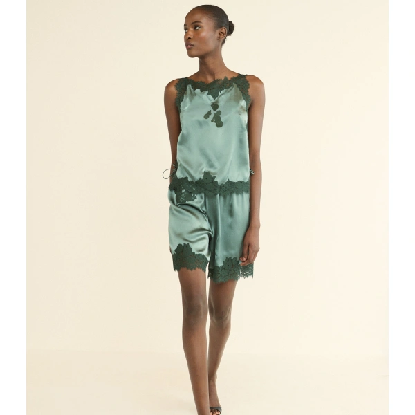 Doen Evania Top in Dulac Green | Blouses | Coveti, view 4