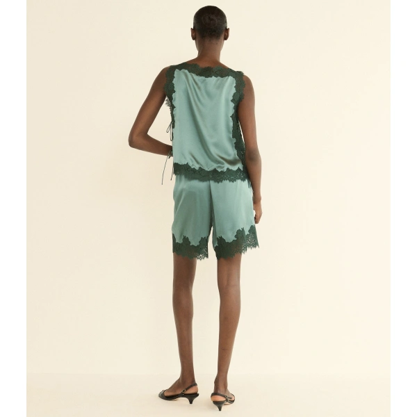 Doen Evania Top in Dulac Green | Blouses | Coveti, view 5