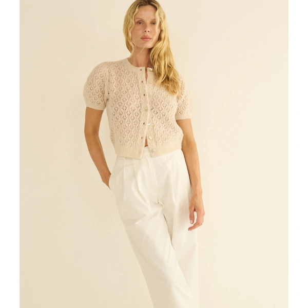 Doen Evelyn Cardigan in Heather Dogwood | Cardigans | Coveti, view 3