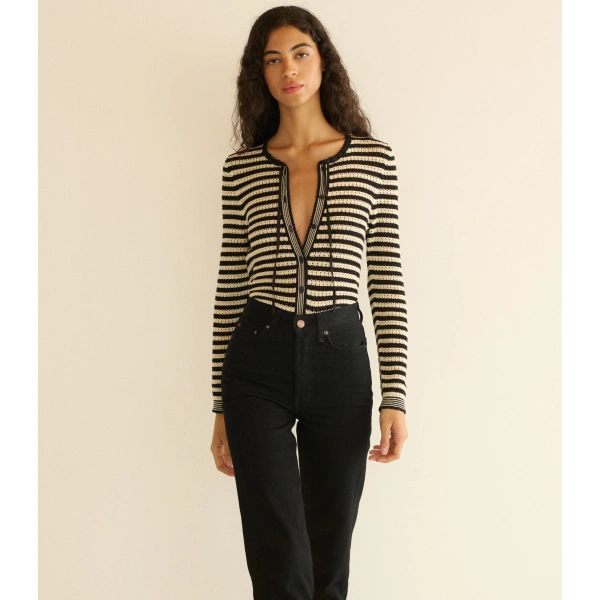 Doen Everlyn Cardigan in Sidonie Stripe | Cardigans | Coveti, view 4