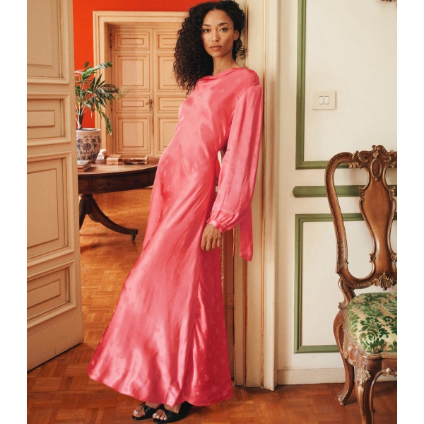 Doen Félicité Dress in Wild Geranium | Maxi Dresses | Coveti, view 3