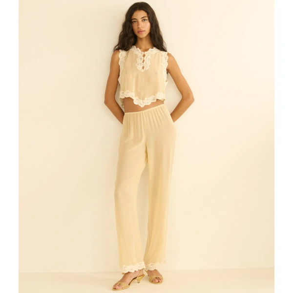 Doen Felise Pant in Shell | Pants | Coveti, view 2