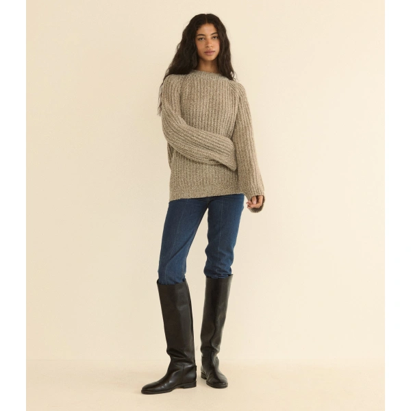 Doen Fennel Sweater in Gray Marl | Sweaters | Coveti, view 3
