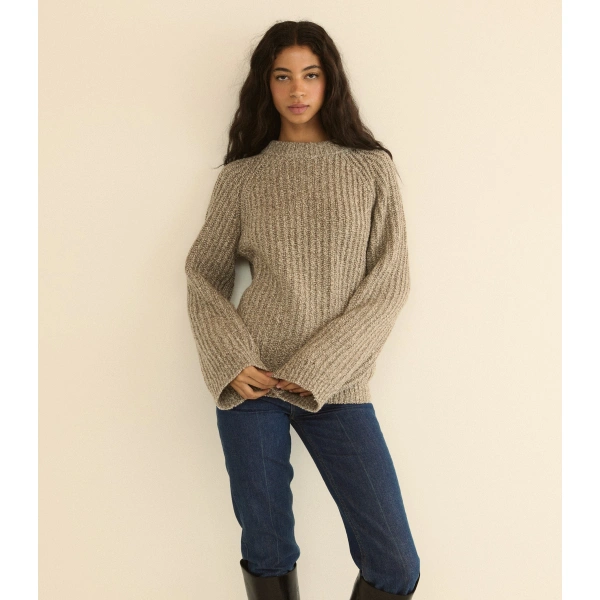Doen Fennel Sweater in Gray Marl | Sweaters | Coveti, view 4