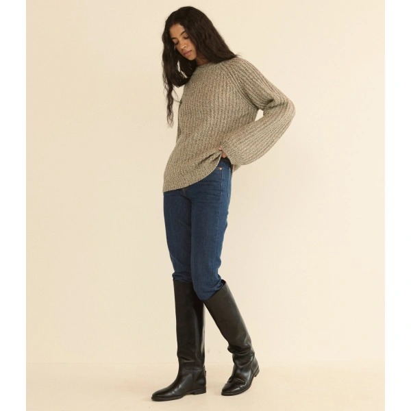 Doen Fennel Sweater in Gray Marl | Sweaters | Coveti, view 5