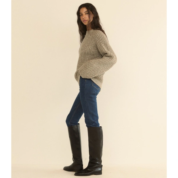 Doen Fennel Sweater in Gray Marl | Sweaters | Coveti, view 6