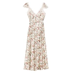 Doen Fiona Dress in Cerise et Fleur | Midi Dresses | Coveti
