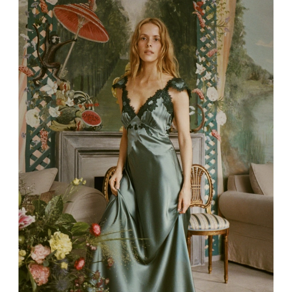 Doen Fiona Dress in Dulac Green | Maxi Dresses | Coveti, view 2