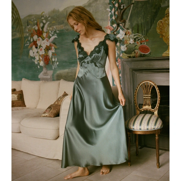 Doen Fiona Dress in Dulac Green | Maxi Dresses | Coveti, view 3